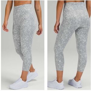 Lululemon 6 Swift Speed High Rise Crop Leggings Speckle Spritz Jacquard‎ Rhino